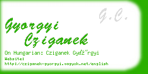 gyorgyi cziganek business card